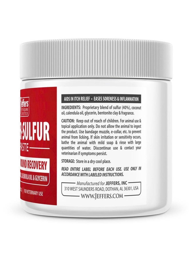 Jeffers Super Sulfur Healing Paste - Natural Skin & Wound Care for Horses, Dogs, Cats & Livestock - Soothing Sulfur Based Formula with Calendula, Bentonite Clay & Coconut Oil - 8 oz - Image 3